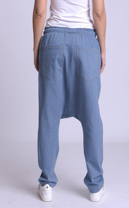 Denim Drop Crotch Pants